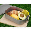 Outdoor Pure Titanium Portable Full Sandblasted Lunch box